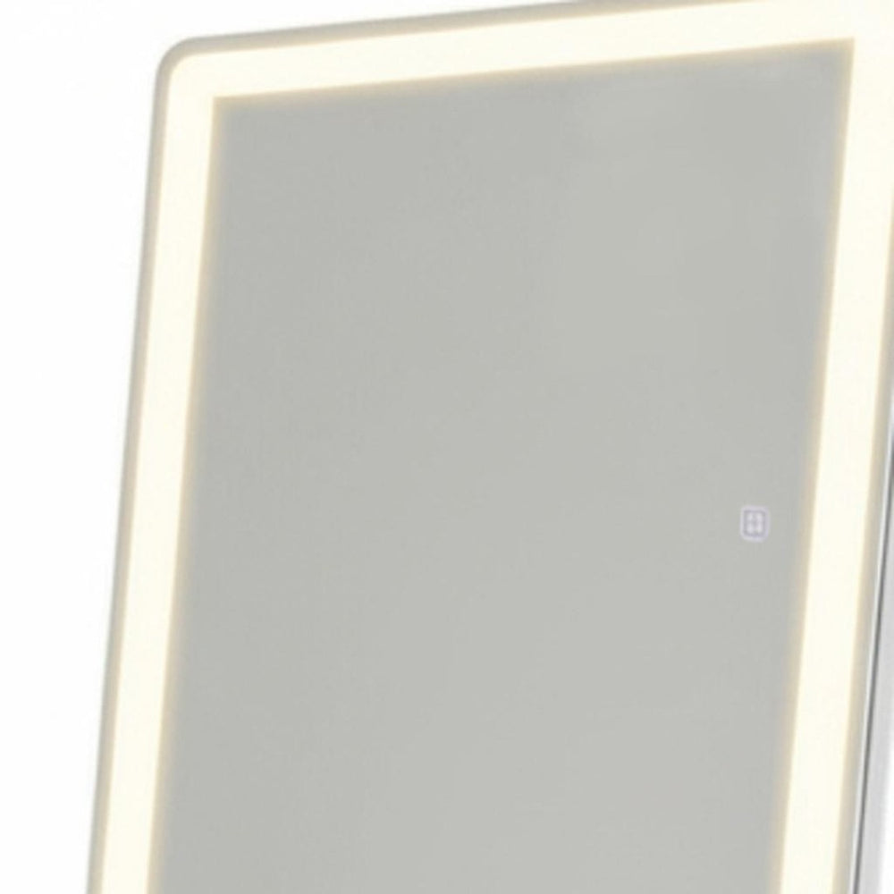 HomeRoots 71" Frameless Full-Length Mirror with Adjustable LED Lights - Versatile Design for Any Space 636332