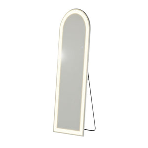 HomeRoots 60" Clear Arched Full-Length Mirror with Adjustable LED Lighting - Stylish, Versatile & Frameless Design 636334