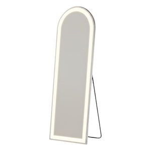 HomeRoots 63" Elegant Arch Lighted Full-Length Mirror with Adjustable LED - Versatile Freestanding & Wall-Mount 636336