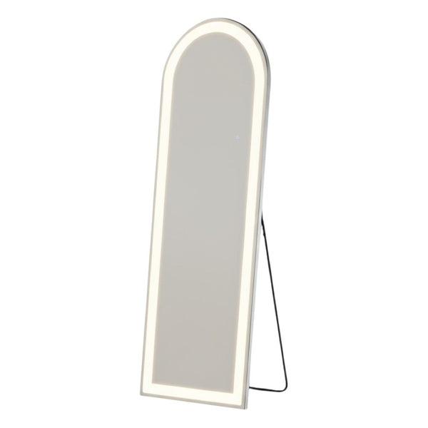HomeRoots 63" Elegant Arch Lighted Full-Length Mirror with Adjustable LED - Versatile Freestanding & Wall-Mount 636336