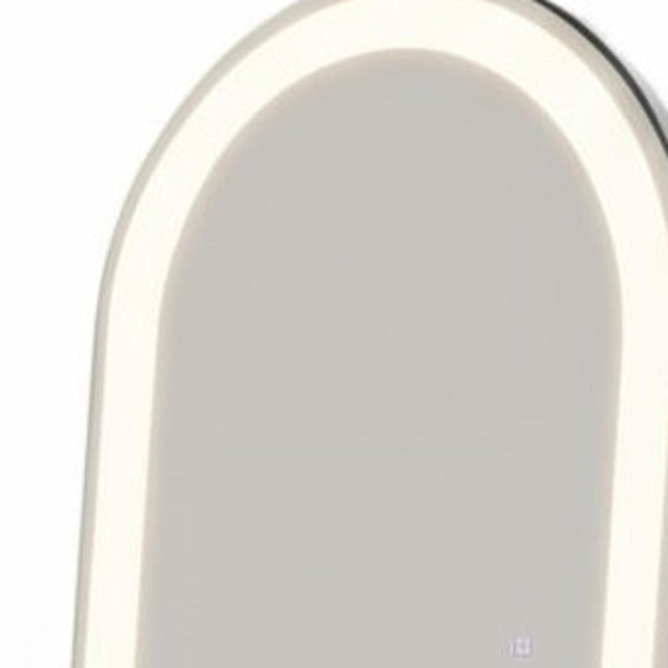 HomeRoots 63" Elegant Arch Lighted Full-Length Mirror with Adjustable LED - Versatile Freestanding & Wall-Mount 636336