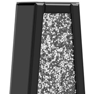 HomeRoots 30" Black Mirrored Glass Floor Vase with Faux Crystals - Elegant Centerpiece for Home Décor & Events 636350