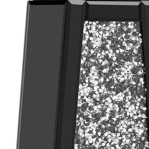 HomeRoots 30" Black Mirrored Glass Floor Vase with Faux Crystals - Elegant Centerpiece for Home Décor & Events 636350