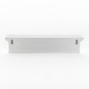 HomeRoots 39" White Solid Wood Coat Rack with 6 Hooks - Coastal-Inspired Wall-Mount for Stylish Entryway Organization 636372