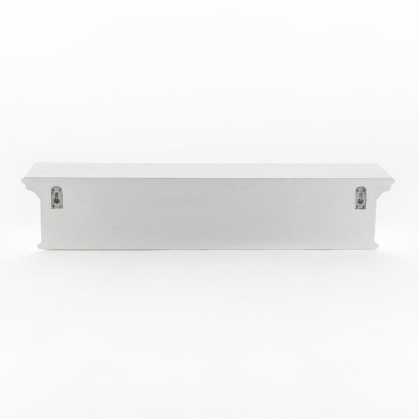 HomeRoots 39" White Solid Wood Coat Rack with 6 Hooks - Coastal-Inspired Wall-Mount for Stylish Entryway Organization 636372