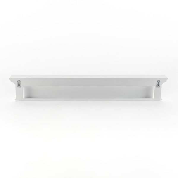 HomeRoots 51" White Solid Wood Coat Rack with Eight Hooks - Elegant, Space-Saving Wall-Mount for Any Room 636374