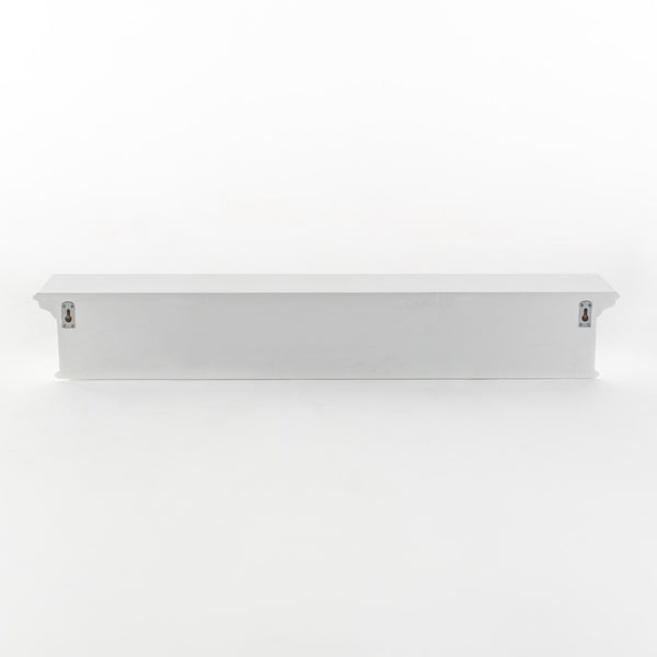 HomeRoots 51" White Solid Wood Coat Rack with 8 Hooks - Coastal Charm for Organized Entryway & Stylish Storage 636376