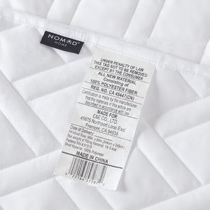 English Elm 1-piece White Woven Coverlet Full Queen Antimicrobial Tailored Bedding Layer B035P437502