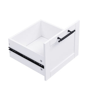 English Elm On-Trend Elegant Hall Tree Set Of 2 - 3-In-1 Entryway Coat Rack With Bench, Drawers & Hooks, White N721P249242K-GIGA