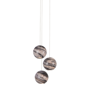 Palatino Multi-Drop Pendant Light – Celestial Glass Shade with Blue and Silver Finish for Elegance