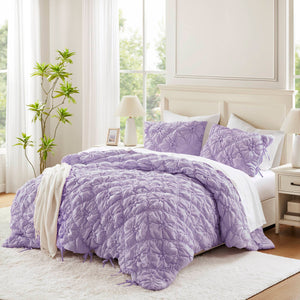 English Elm 3PCS King Comforter Set with Plush Microfiber Fill, Oversized 102"x88" Comforter and Shams Purple 16.93 L x 12.99 W x 7.87 H B035P366527