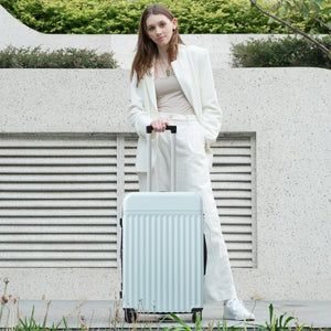 English Elm Luggage Set 5 Piece Abs Hardside Expandable Spinner Wheels Tsa Lock Travel Bags Light Blue N732P326115N