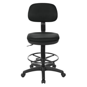 OSP Home Furnishings Sculptured Ergonomic Drafting Chair with Adjustable Footrest for Counter Height Workstations Jet DC517-297