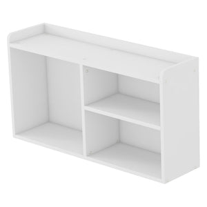 English Elm Twin Low Loft Kids Bed with Fun Slide Climbing Structure and Movable Bookshelf White W2593P437109