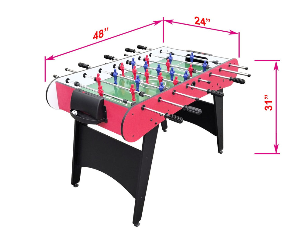 English Elm Soccer Foosball Table 4 Foot Mdf Build for Game Room Family Fun Indoor Play W1936P308767