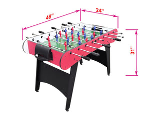 English Elm Soccer Foosball Table 4 Foot Mdf Build for Game Room Family Fun Indoor Play W1936P308767