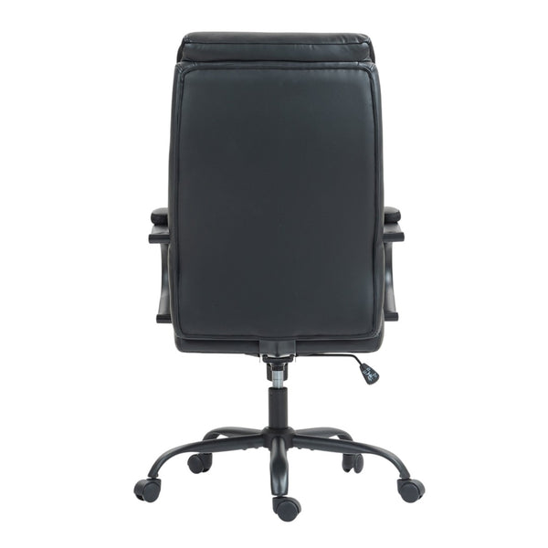 HomeRoots Black Adjustable Executive Office Chair - Ergonomic, Stylish, & Durable Design for Ultimate Comfort 638358