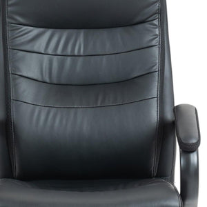 HomeRoots Black Adjustable Executive Office Chair - Ergonomic, Stylish, & Durable Design for Ultimate Comfort 638358