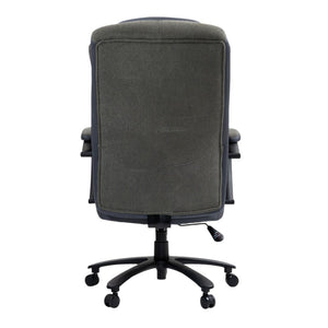 HomeRoots Set of Two Stylish Gray and Black Adjustable Height Executive Office Chairs for Ultimate Comfort 638360