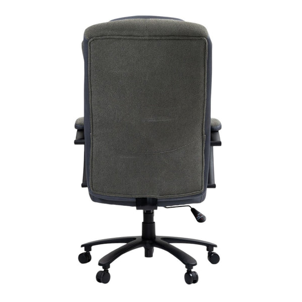 HomeRoots Set of Two Stylish Gray and Black Adjustable Height Executive Office Chairs for Ultimate Comfort 638360