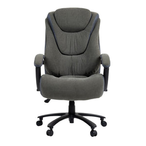 HomeRoots Set of Two Stylish Gray and Black Adjustable Height Executive Office Chairs for Ultimate Comfort 638360