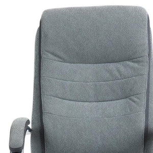HomeRoots Gray Executive Office Chair - Adjustable Height, Ergonomic Support & Stylish Gray/Silver Design for Comfort 638364
