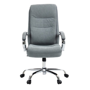 HomeRoots Gray Executive Office Chair - Adjustable Height, Ergonomic Support & Stylish Gray/Silver Design for Comfort 638364