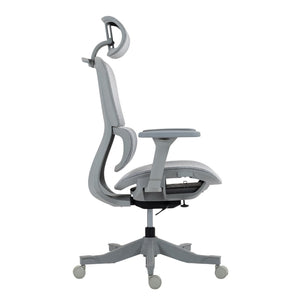 HomeRoots Set of Two Gray Adjustable Height Swivel Rolling Office Chairs - Ergonomic Comfort & Style 638366