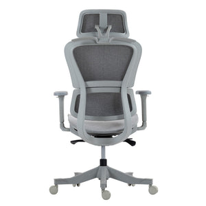 HomeRoots Set of Two Gray Adjustable Height Swivel Rolling Office Chairs - Ergonomic Comfort & Style 638366