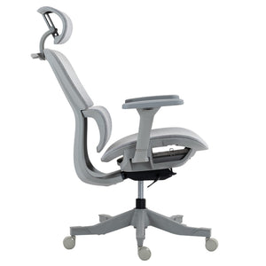 HomeRoots Set of Two Gray Adjustable Height Swivel Rolling Office Chairs - Ergonomic Comfort & Style 638366