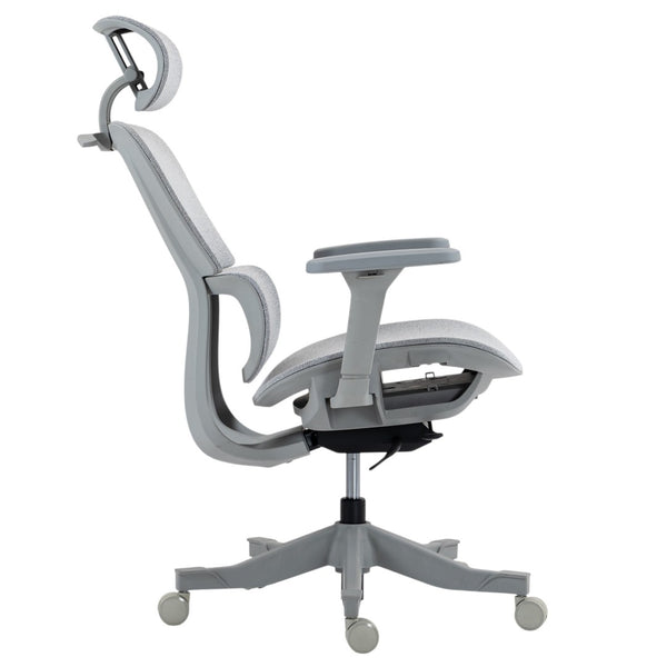 HomeRoots Set of Two Gray Adjustable Height Swivel Rolling Office Chairs - Ergonomic Comfort & Style 638366