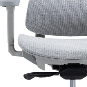 HomeRoots Set of Two Gray Adjustable Height Swivel Rolling Office Chairs - Ergonomic Comfort & Style 638366