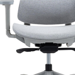 HomeRoots Set of Two Gray Adjustable Height Swivel Rolling Office Chairs - Ergonomic Comfort & Style 638366