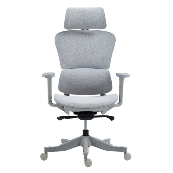 HomeRoots Set of Two Gray Adjustable Height Swivel Rolling Office Chairs - Ergonomic Comfort & Style 638366