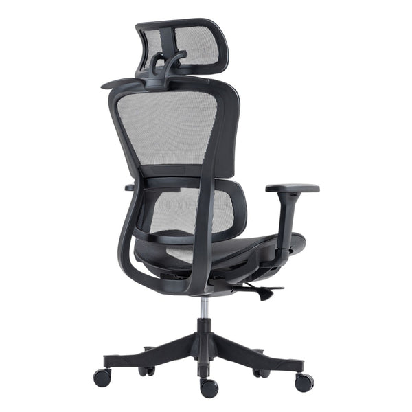 HomeRoots Set of Two Black Adjustable Office Chairs with Ergonomic Support and Rolling Casters for Comfort 638370