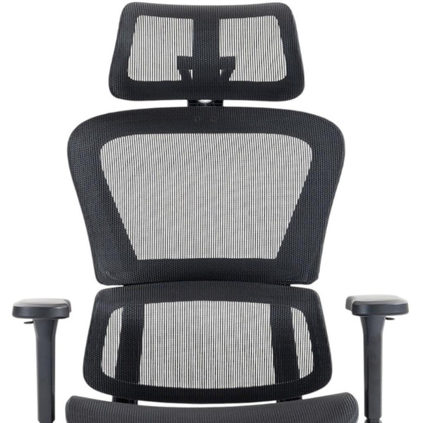 HomeRoots Set of Two Black Adjustable Office Chairs with Ergonomic Support and Rolling Casters for Comfort 638370