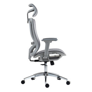 HomeRoots Gray Adjustable Height Swivel Office Chair – Ergonomic Design, Smooth Rolling, Modern Style, Durable 638372