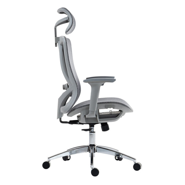 HomeRoots Gray Adjustable Height Swivel Office Chair – Ergonomic Design, Smooth Rolling, Modern Style, Durable 638372