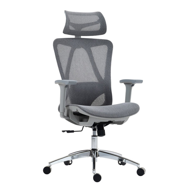 HomeRoots Gray Adjustable Height Swivel Office Chair – Ergonomic Design, Smooth Rolling, Modern Style, Durable 638372