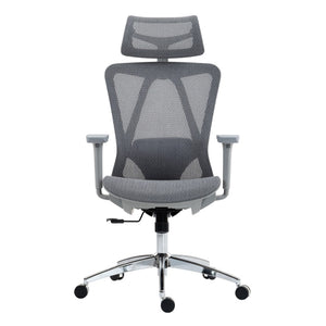 HomeRoots Gray Adjustable Height Swivel Office Chair – Ergonomic Design, Smooth Rolling, Modern Style, Durable 638372