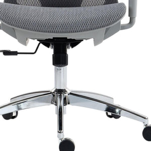 HomeRoots Gray Adjustable Height Swivel Office Chair – Ergonomic Design, Smooth Rolling, Modern Style, Durable 638372
