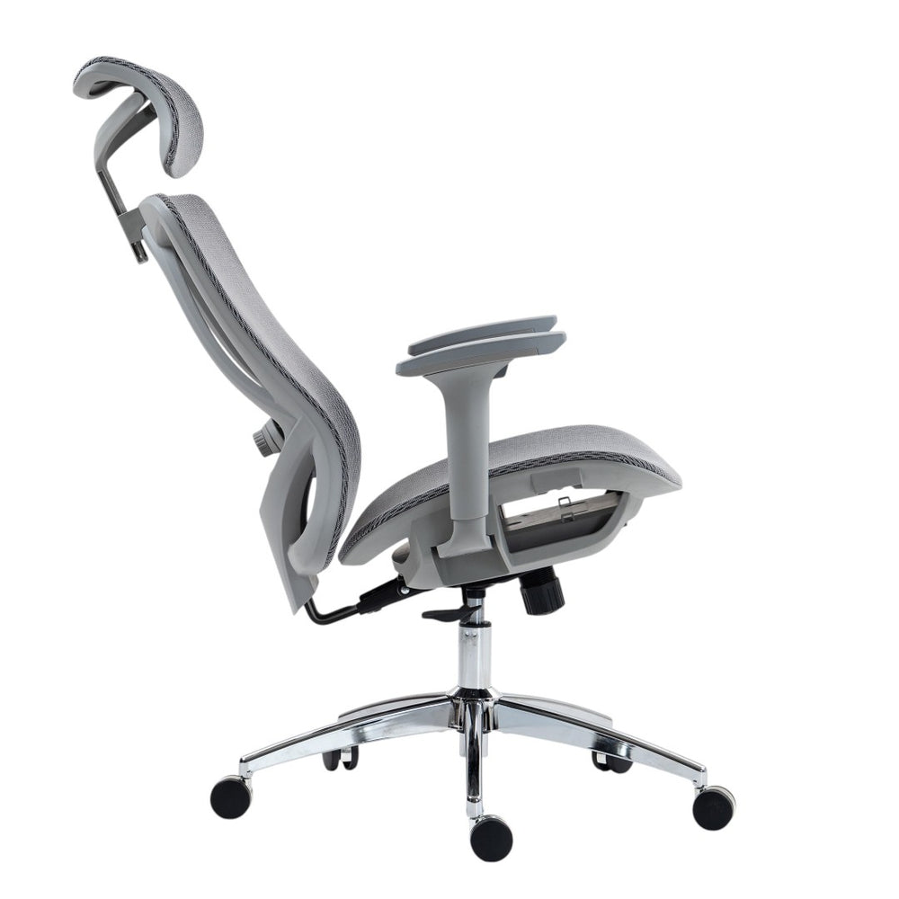 HomeRoots Gray Adjustable Height Swivel Office Chair – Ergonomic Design, Smooth Rolling, Modern Style, Durable 638372