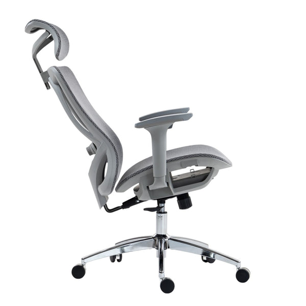 HomeRoots Gray Adjustable Height Swivel Office Chair – Ergonomic Design, Smooth Rolling, Modern Style, Durable 638372