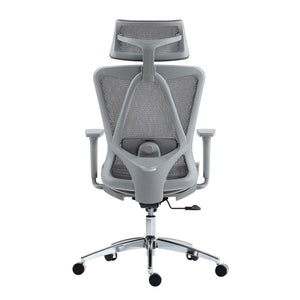 HomeRoots Gray Adjustable Height Swivel Office Chair – Ergonomic Design, Smooth Rolling, Modern Style, Durable 638372