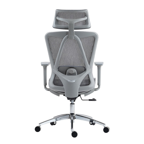 HomeRoots Gray Adjustable Height Swivel Office Chair – Ergonomic Design, Smooth Rolling, Modern Style, Durable 638372