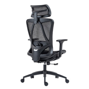 HomeRoots Black Ergonomic Adjustable Swivel Rolling Office Chair with Lumbar Support for Comfort & Style 638374