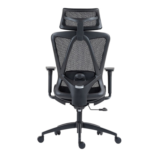 HomeRoots Black Ergonomic Adjustable Swivel Rolling Office Chair with Lumbar Support for Comfort & Style 638374
