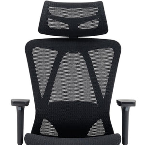 HomeRoots Black Ergonomic Adjustable Swivel Rolling Office Chair with Lumbar Support for Comfort & Style 638374