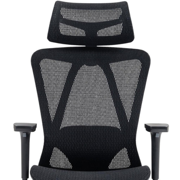 HomeRoots Black Ergonomic Adjustable Swivel Rolling Office Chair with Lumbar Support for Comfort & Style 638374