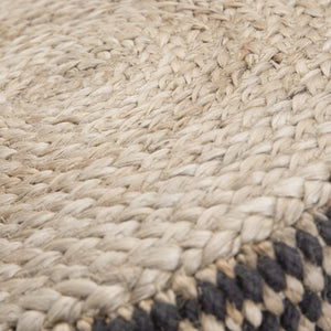 HomeRoots 18" Brown Jute Round Pouf Ottoman - Versatile Bohemian Seat, Footrest & Stylish Decor for Any Room 638509